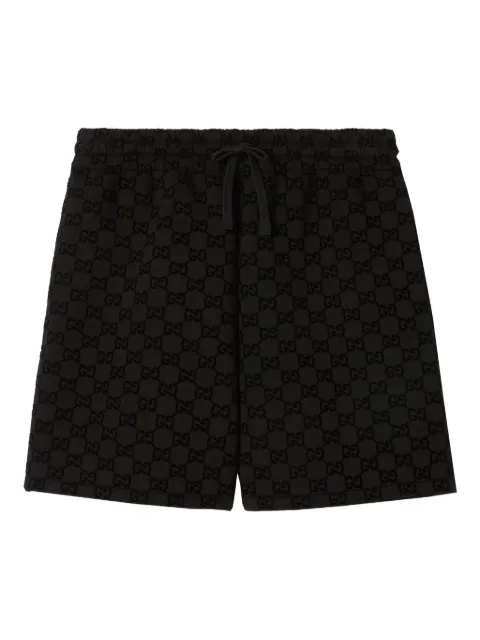 Gucci monogram velvet shorts