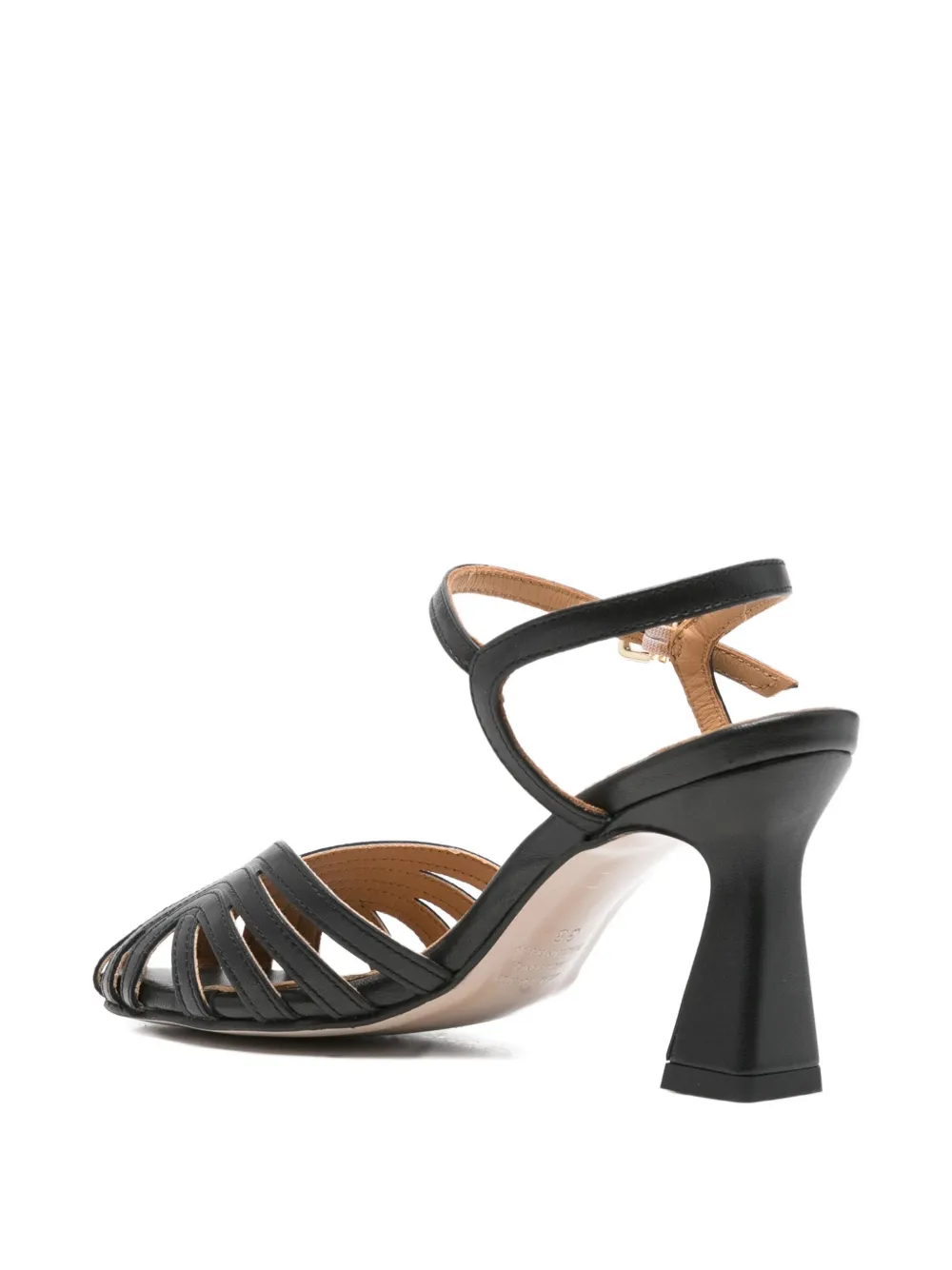 Pedro Miralles 80mm leather sandals Black