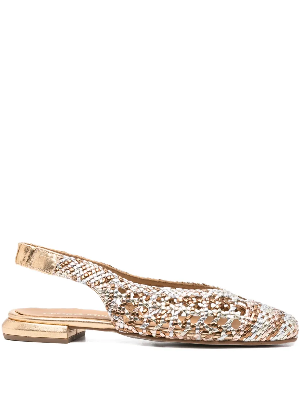 Pedro Miralles woven slingback flats | Silver | Image 1
