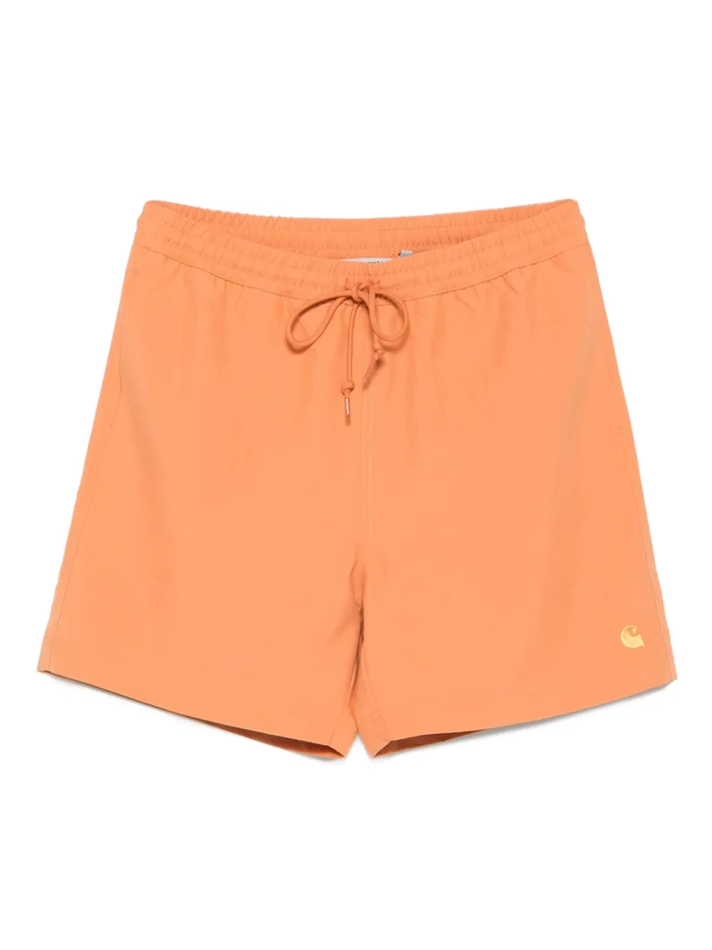 Carhartt WIP Zwembroek met geborduurd logo en trekkoordtaille Oranje
