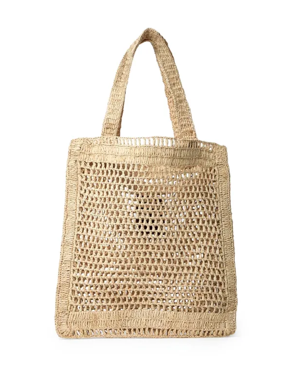 Chloé estate banana ラフィアトート Chloe Summer Banana Tote Bag in Crochet Fabric | Neiman Marcus