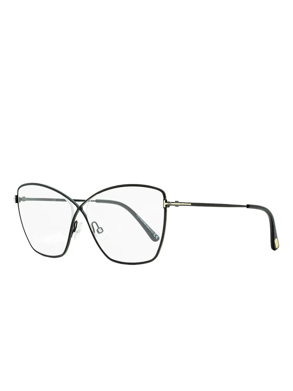 TOM FORD Eyewear Bril met cat-eye montuur Zwart
