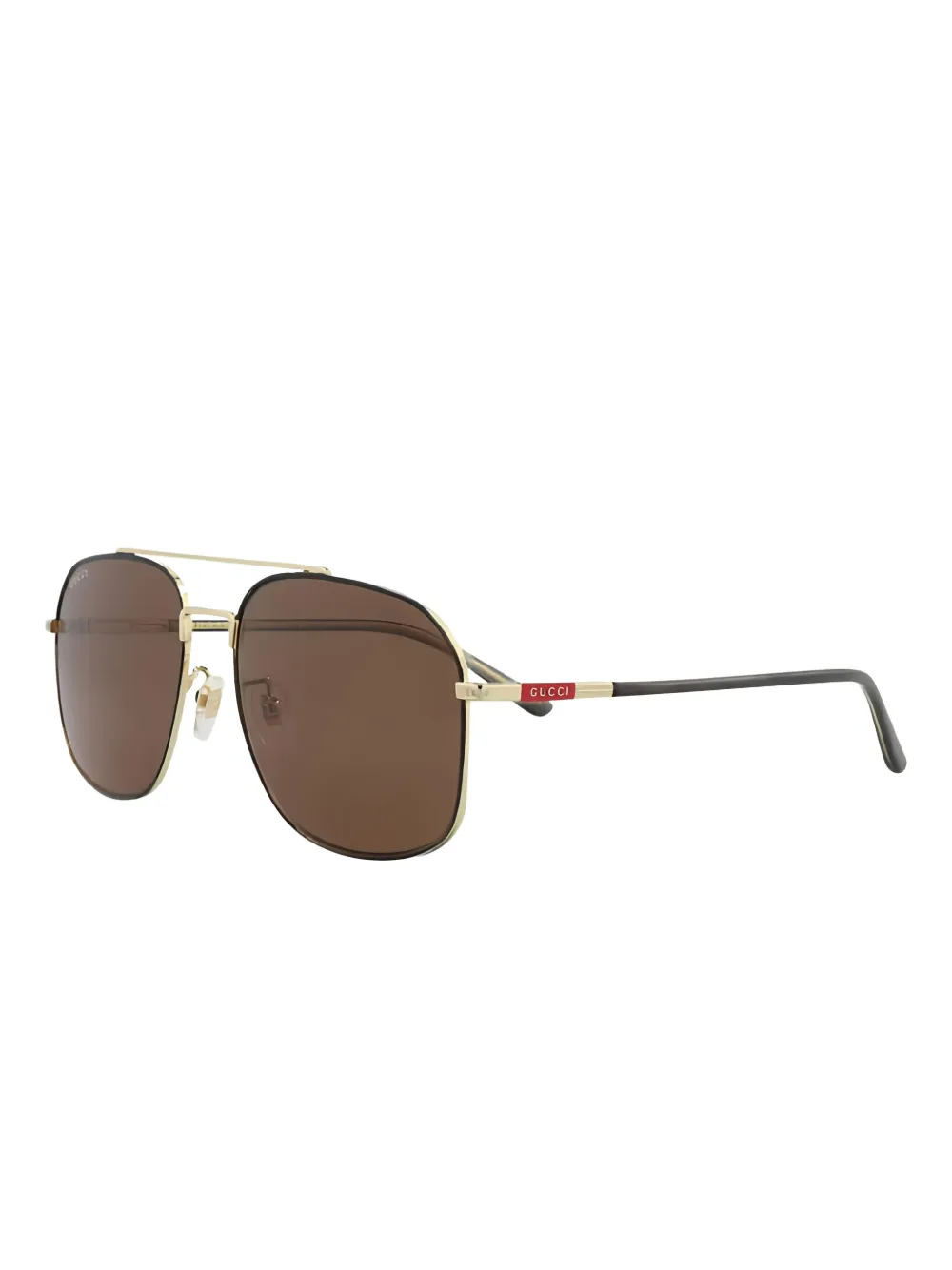 Gucci Eyewear Zonnebril met piloten montuur Bruin