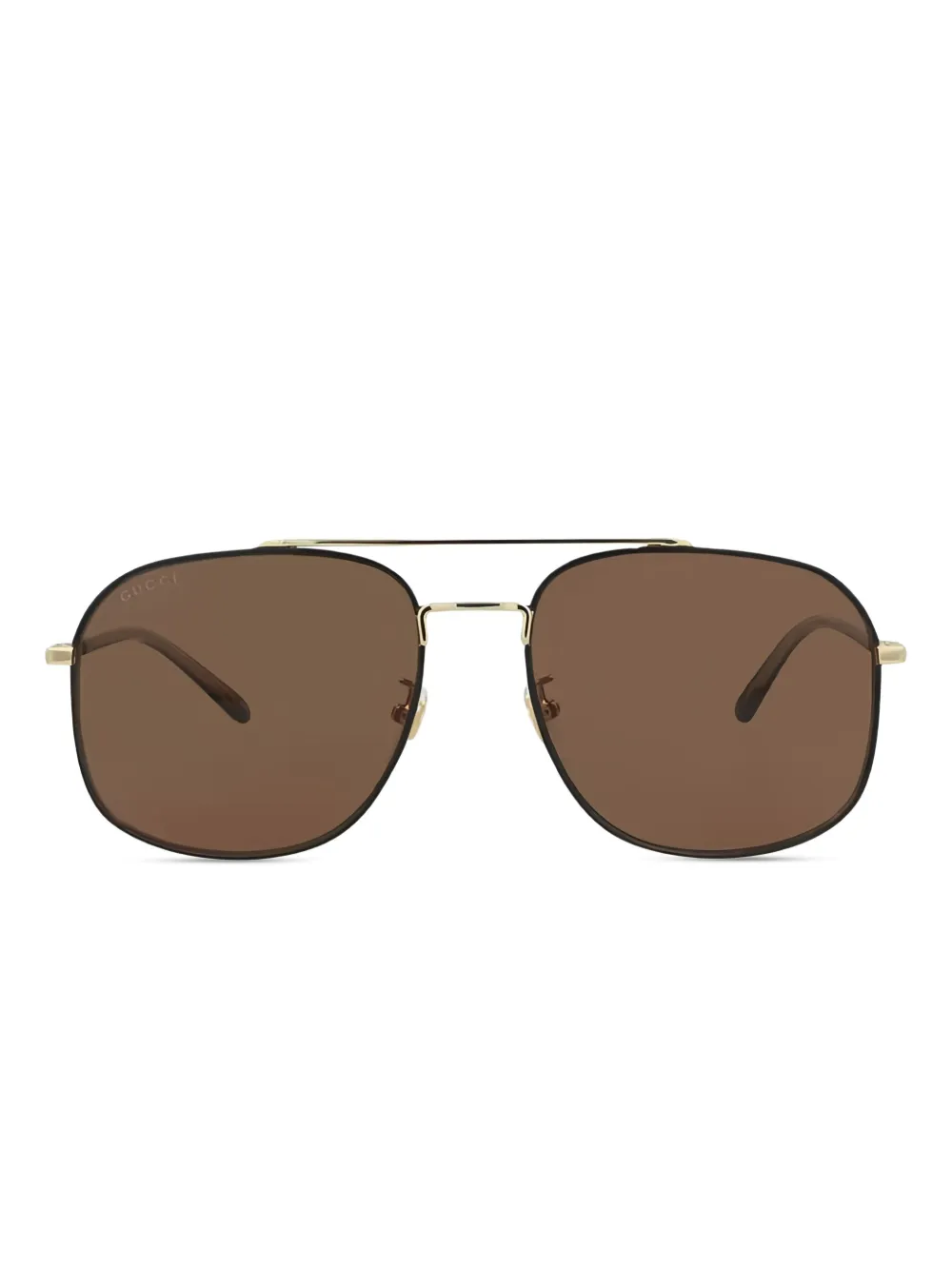 Gucci Eyewear Zonnebril met piloten montuur Bruin