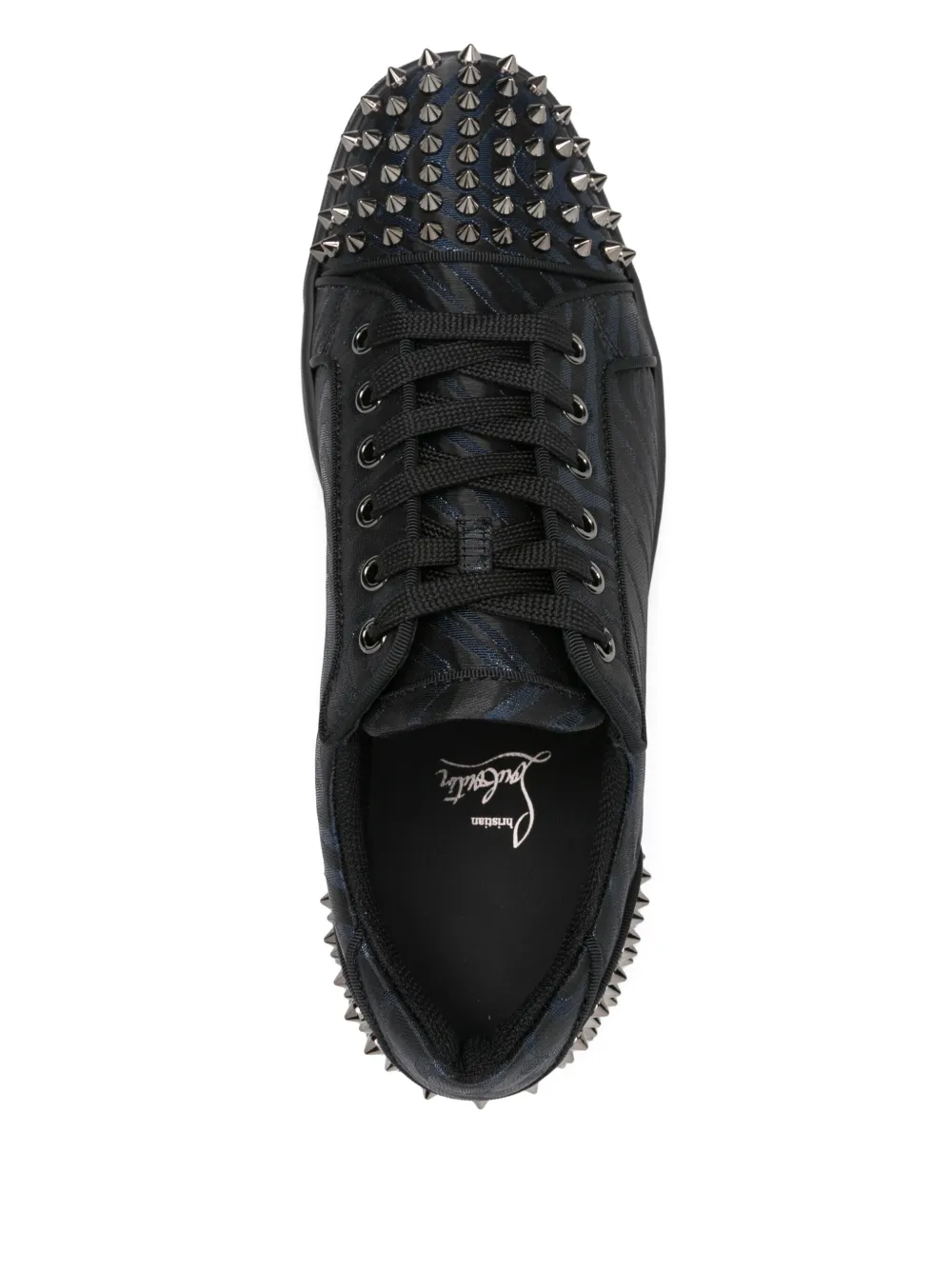 25SS【ルブタン】Seavaste 2スニーカー カーフレザー スパイク Christian Louboutin Seavaste 2 スパイク スニーカー | ブルー