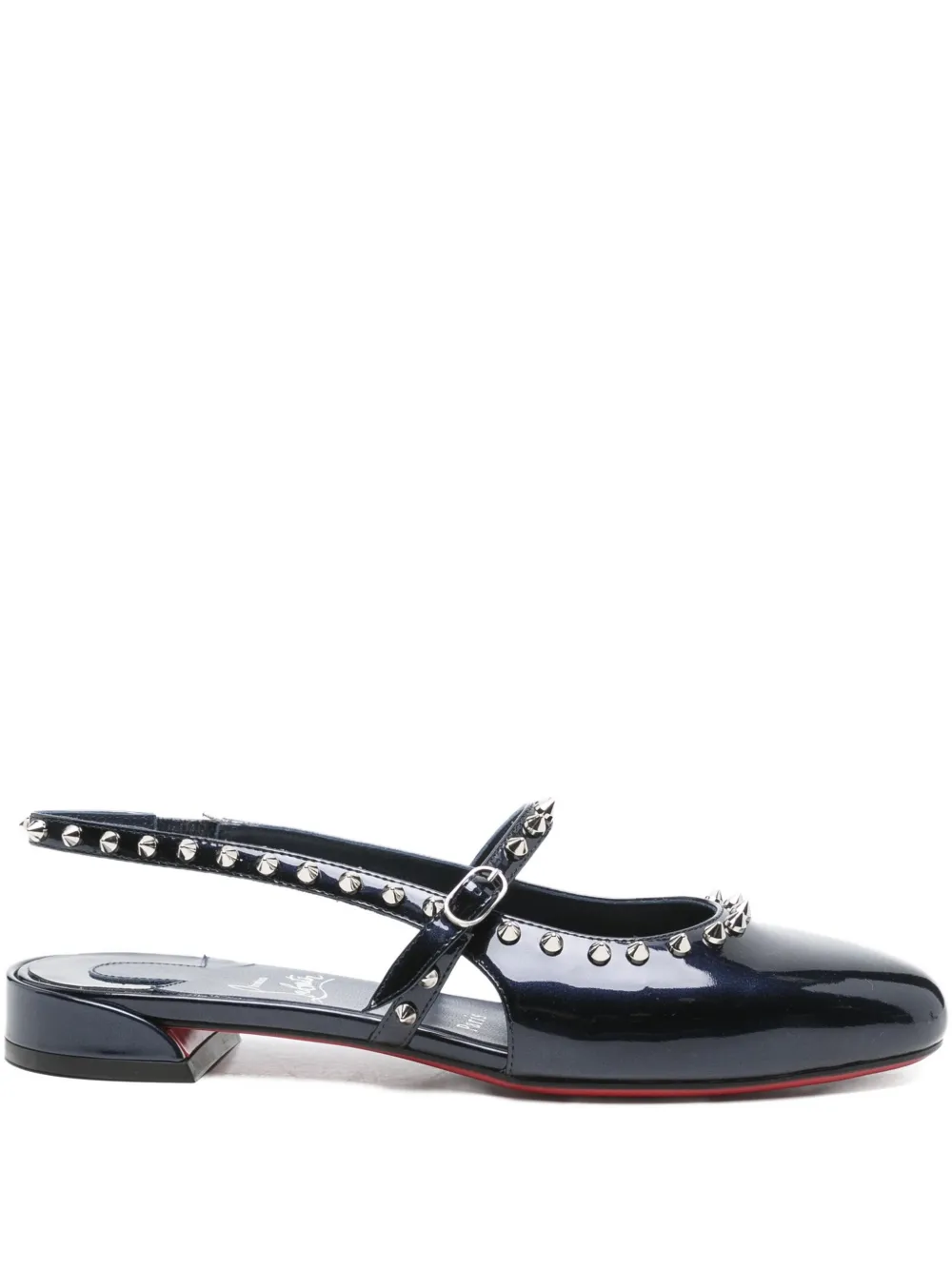 Christian Louboutin Sweet Janispikes studded slingback flats | Blue | Image 1