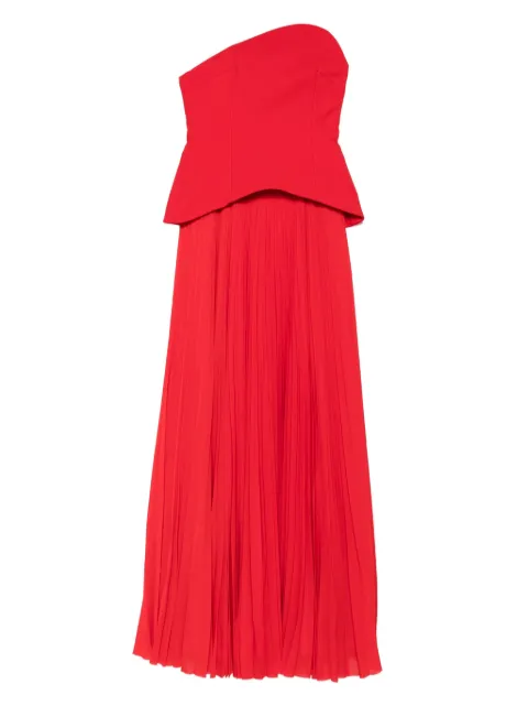 Solace London Britt strapless pleated dress