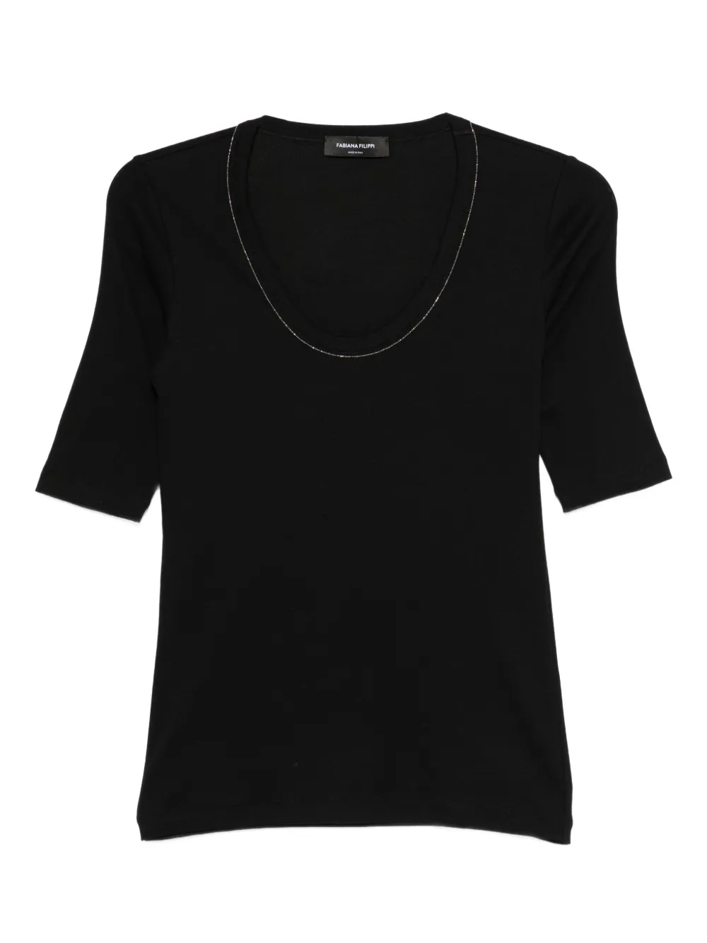 Fabiana Filippi embellished neckline top | Black | Image 1