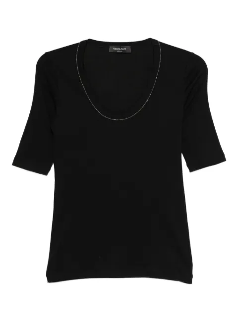 Fabiana Filippi embellished neckline top
