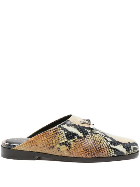Alexander McQueen snakeskin-effect leather mules