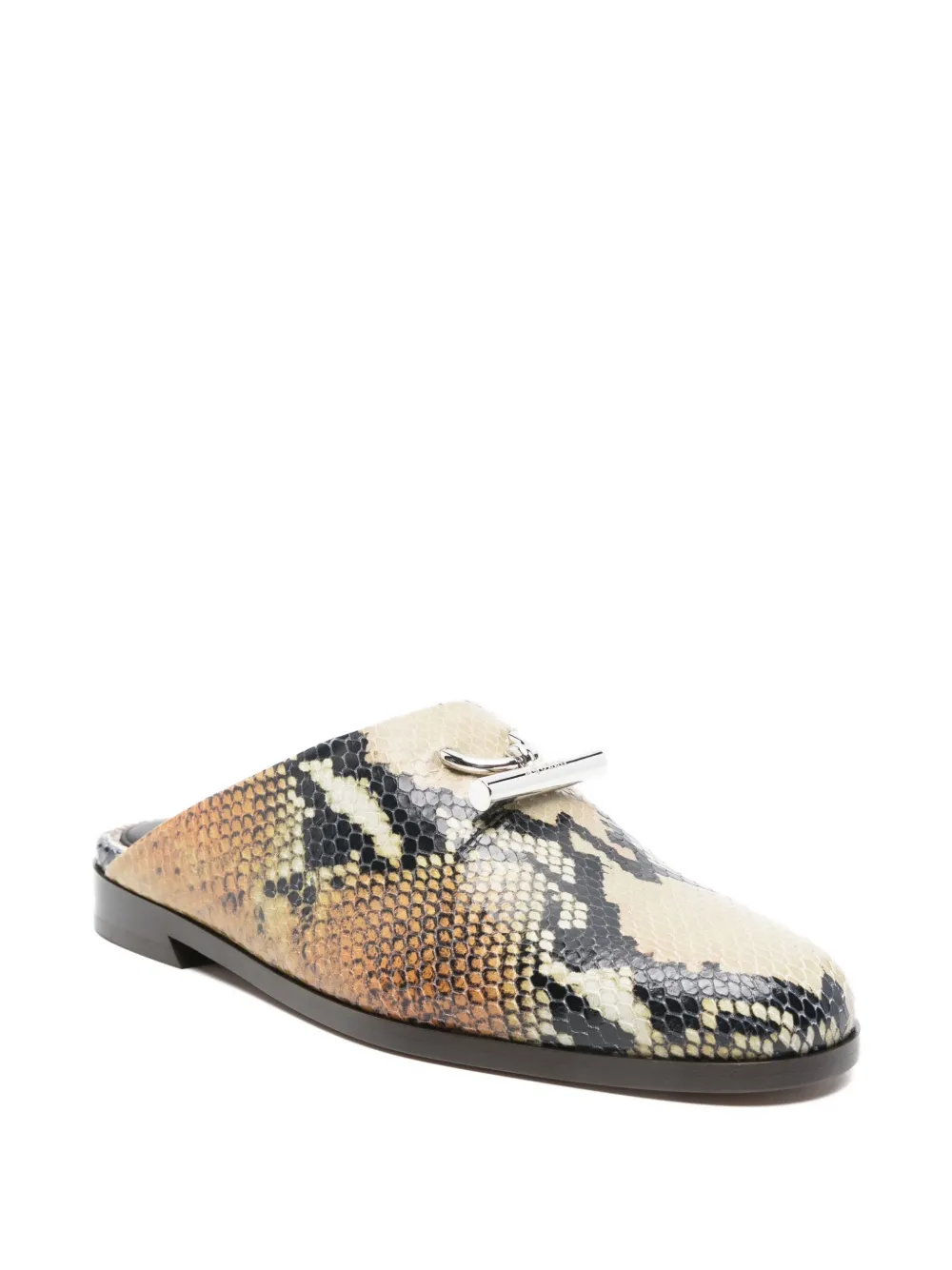 Alexander McQueen snakeskin-effect leather mules | Flat Mules | Image 2
