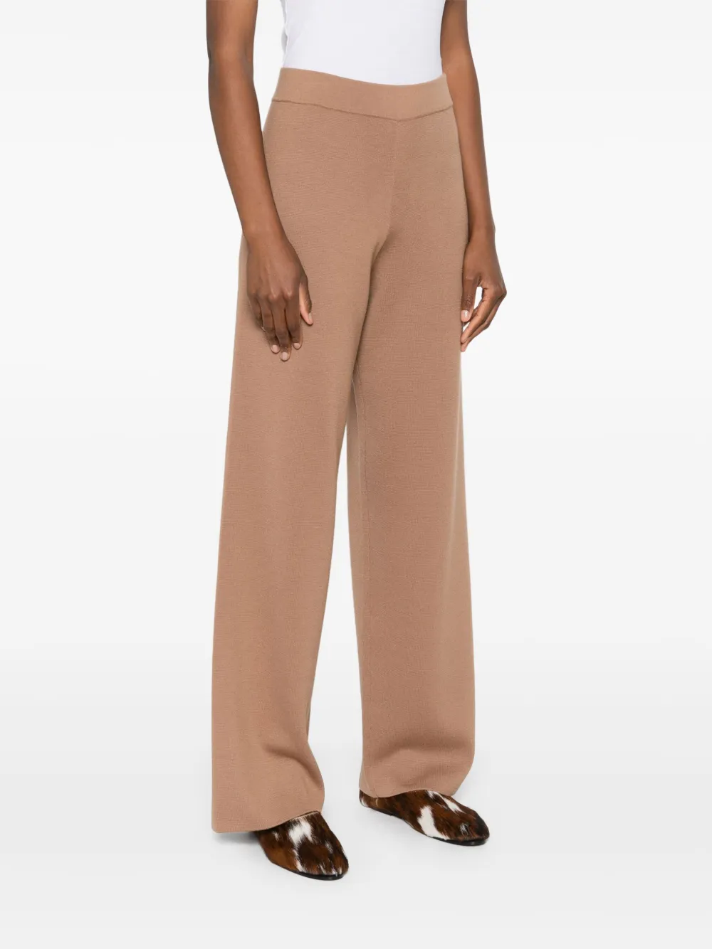 High-Waisted Wool Trousers