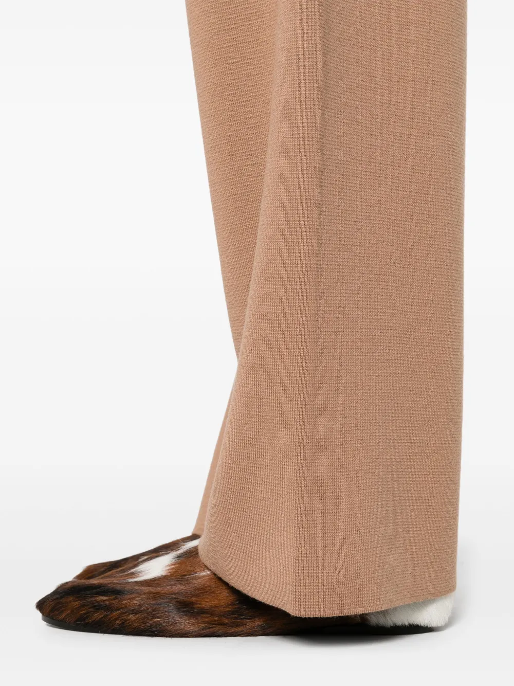 High-Waisted Wool Trousers