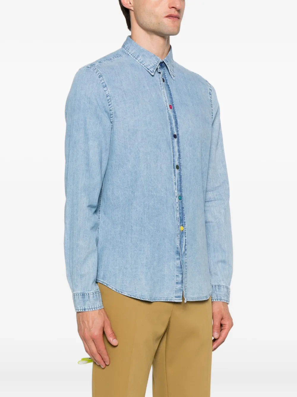 PS Paul Smith Denim overhemd Blauw