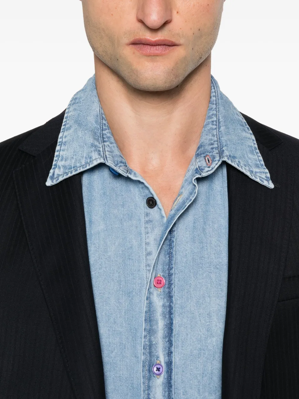 PS Paul Smith Denim overhemd Blauw
