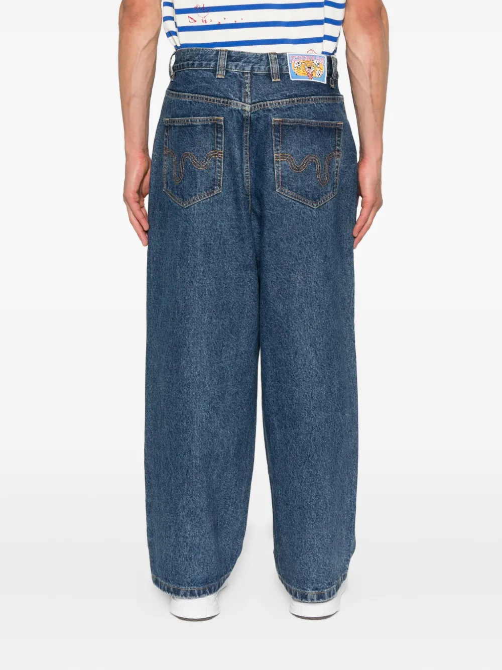 ICECREAM Jeans met hondenpatroon Blauw