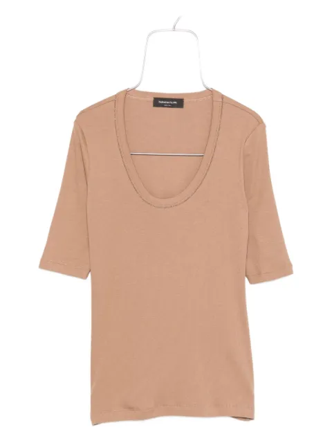 Fabiana Filippi embellished neckline top