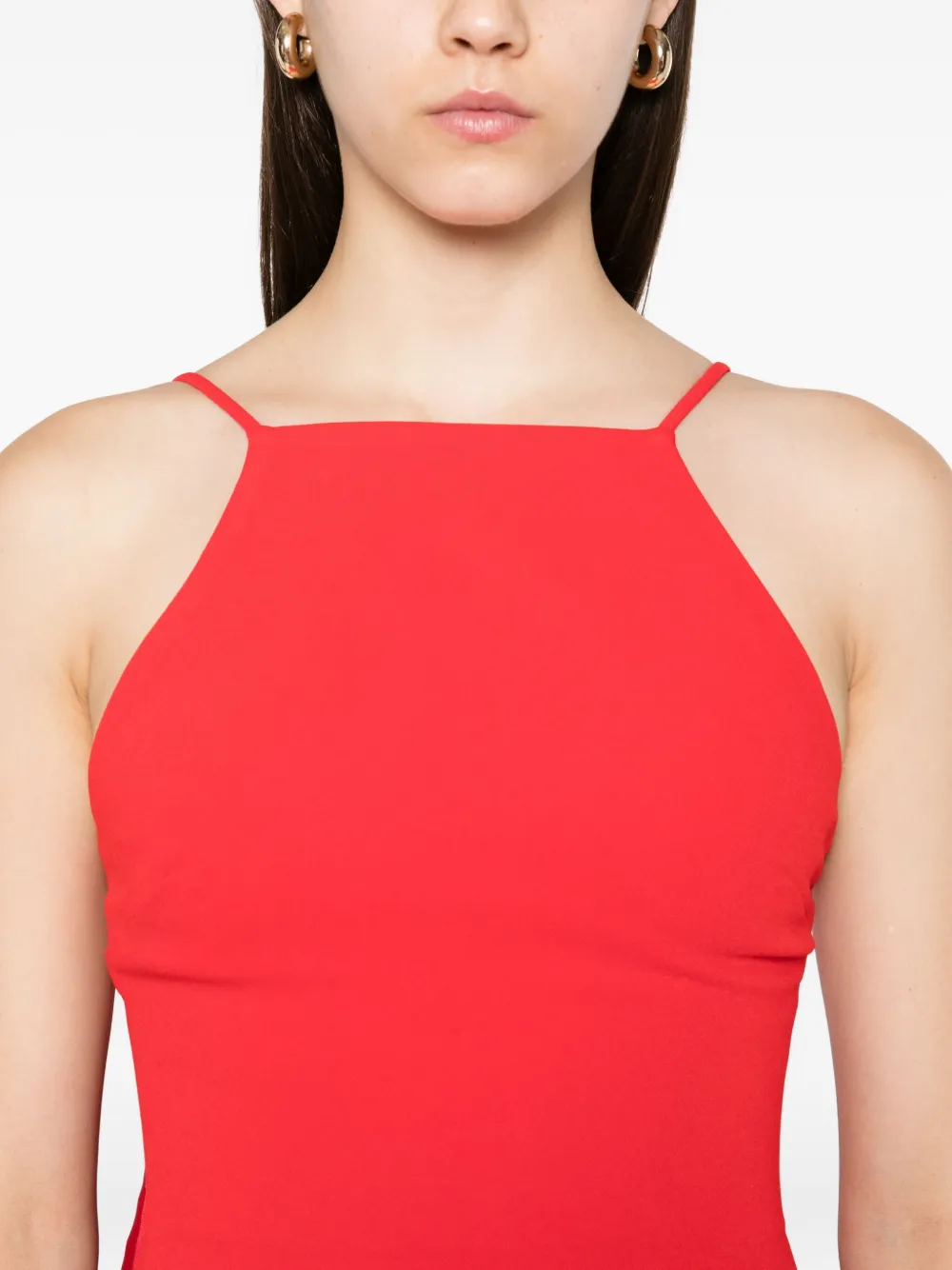 Solace London Ulla jurk met halternek Rood