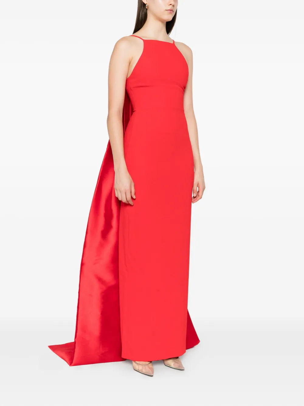 Solace London Ulla jurk met halternek Rood