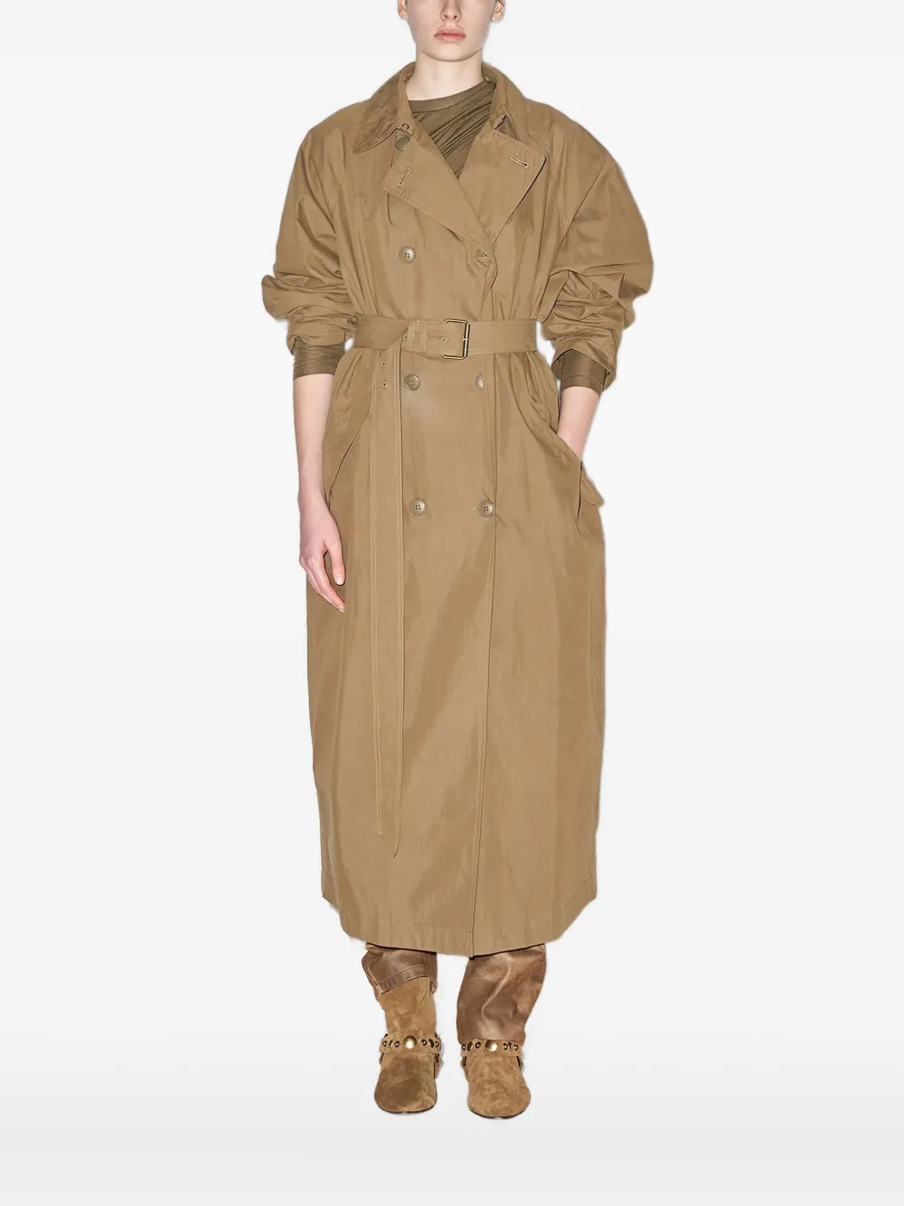 MARANT ÉTOILE Cacilda double-breasted coat | Brown | Image 1