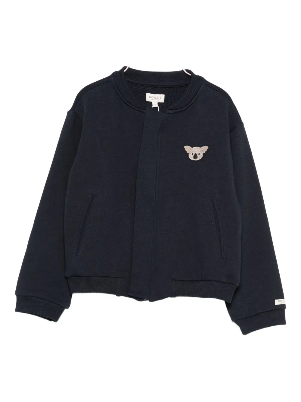 Donsje koala-embroidered bomber jacket Blauw