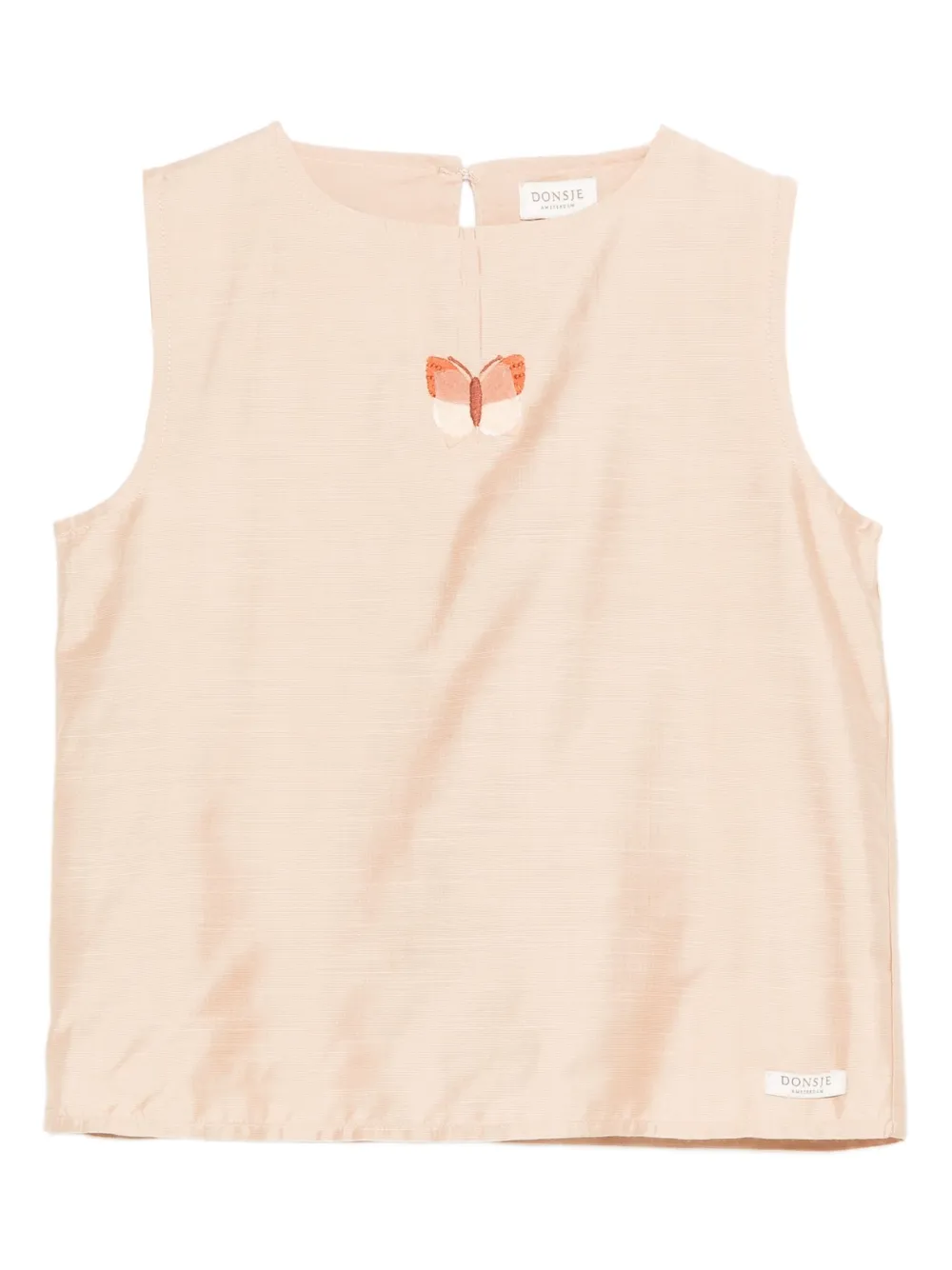 Donsje butterfly-embellished top Beige