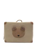 Donsje bear-face linen backpack - Brown
