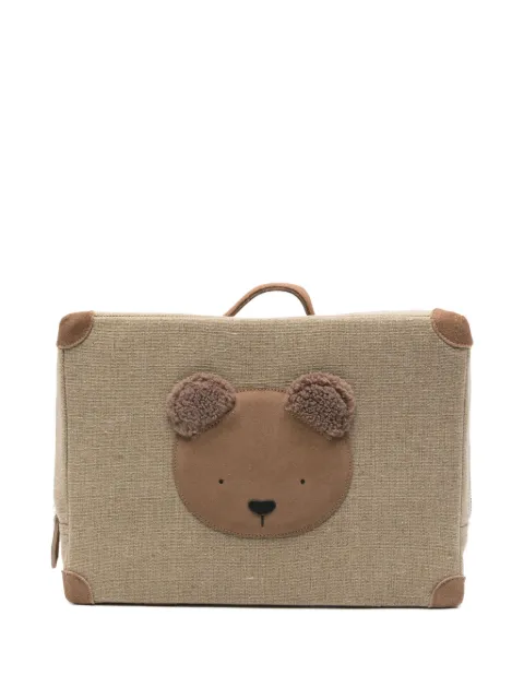 Donsje bear-face linen backpack