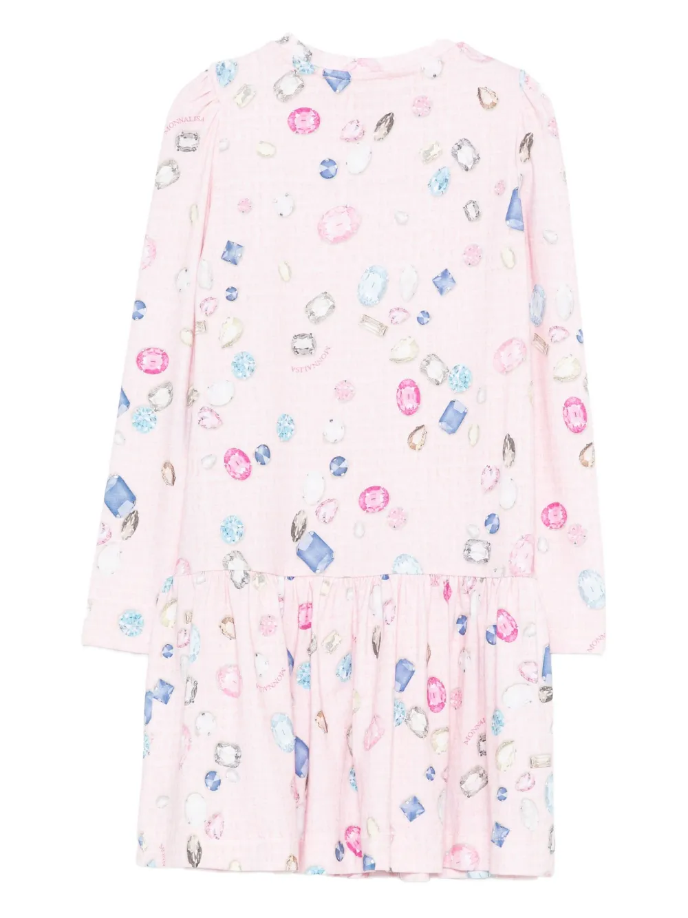 Monnalisa Flared jurk met print Roze