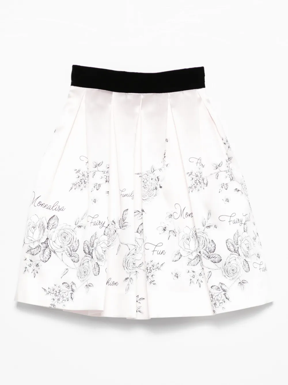 Monnalisa pleated floral-print skirt Roze