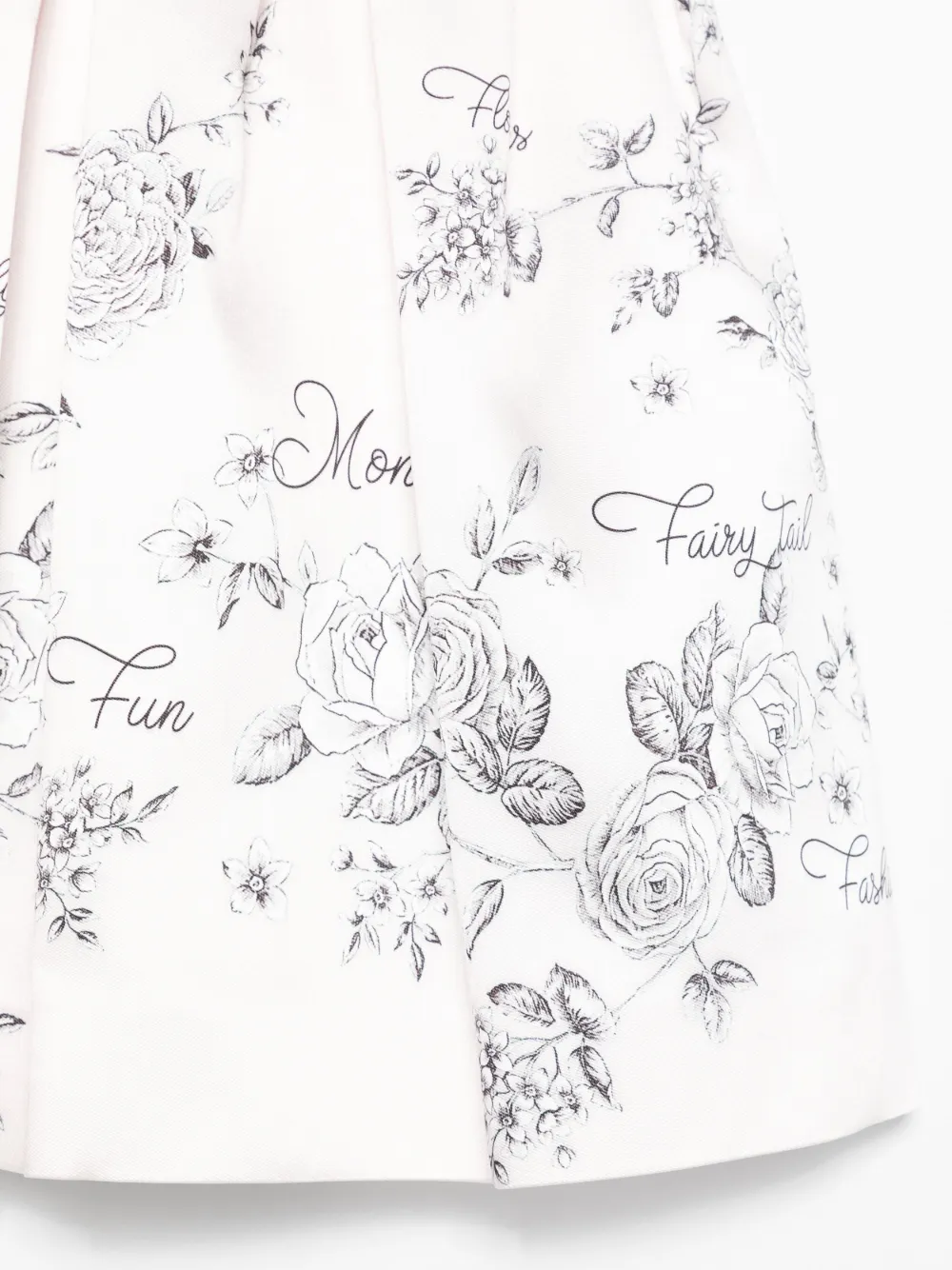 Monnalisa pleated floral-print skirt Roze