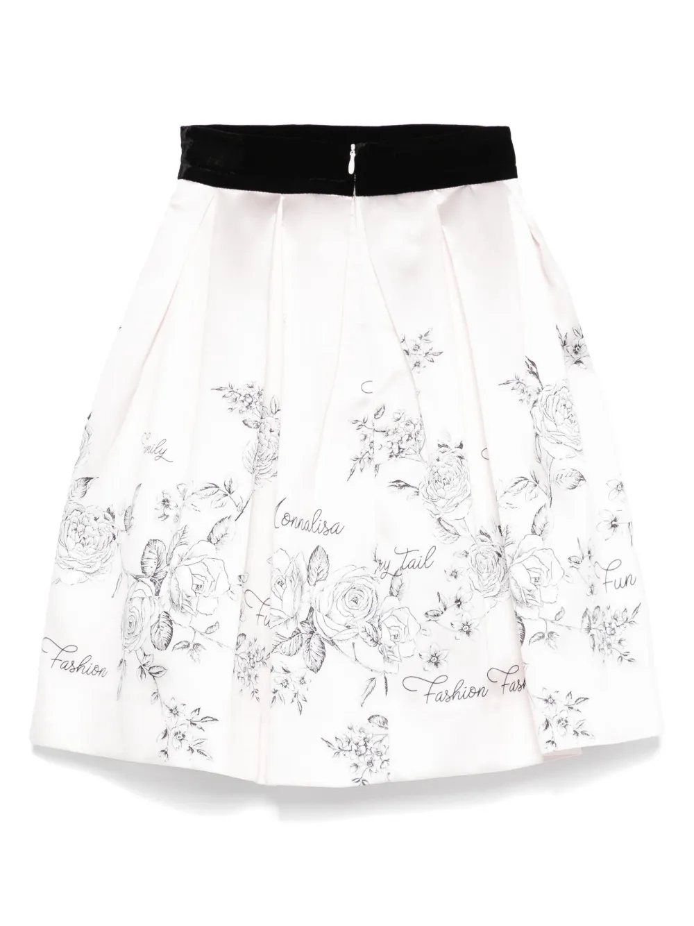 Monnalisa pleated floral-print skirt Roze