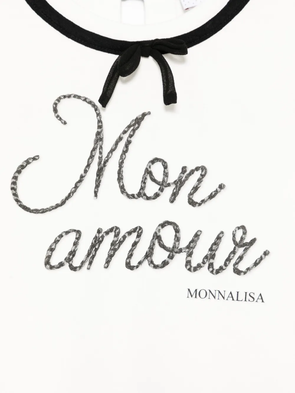 Monnalisa Verfraaiide top met lange mouwen Wit