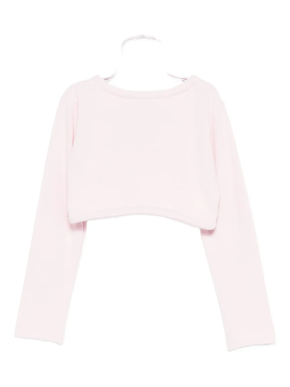 Monnalisa heart-button bolero cardigan Roze