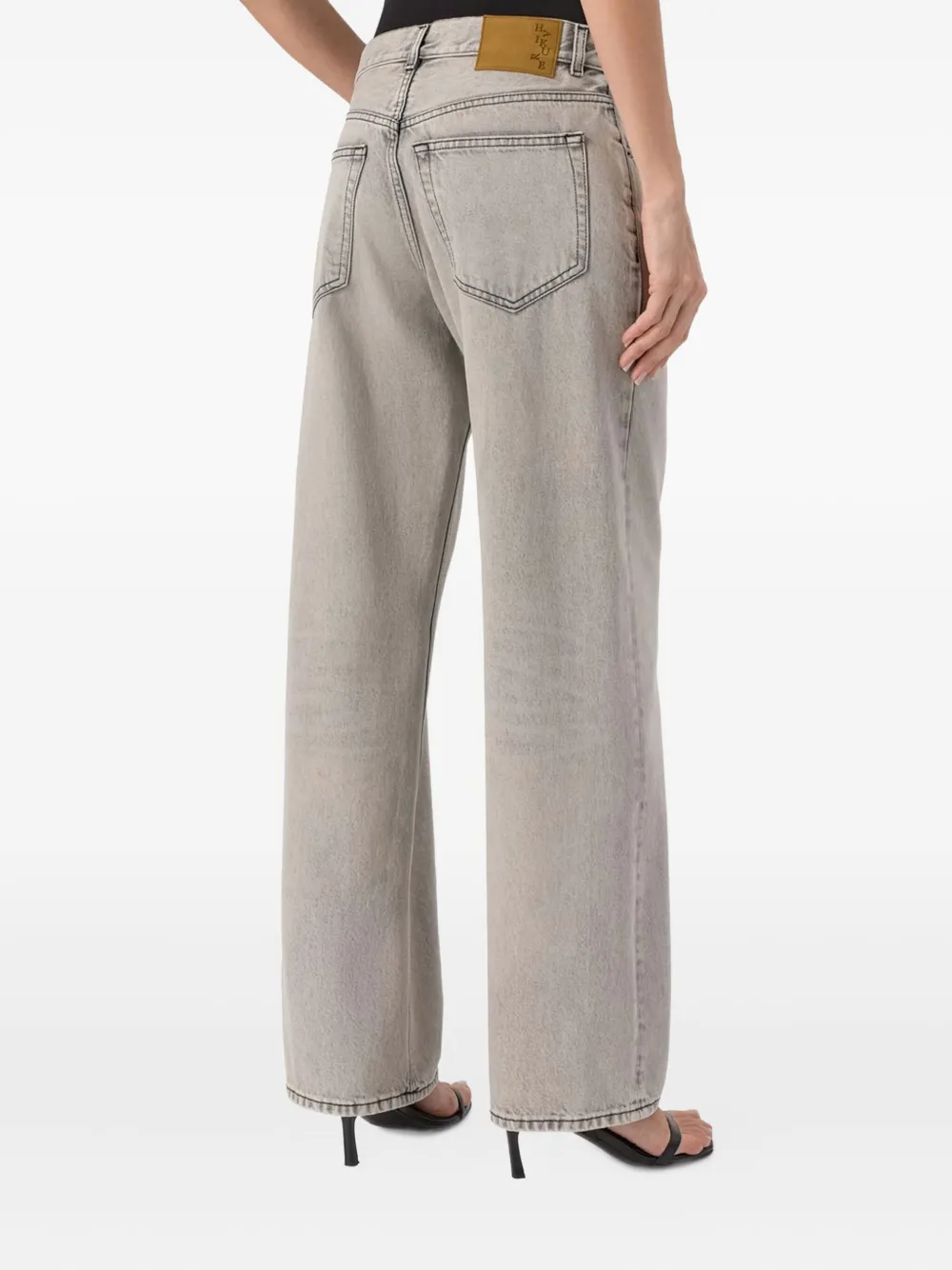 Haikure Jeans met logopatch Grijs