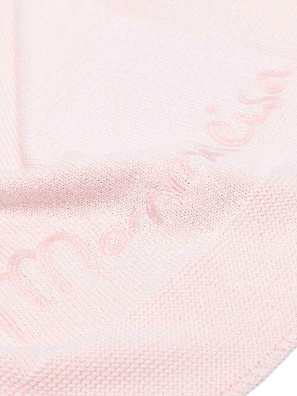 Monnalisa Katoenen deken met geborduurd logo Roze