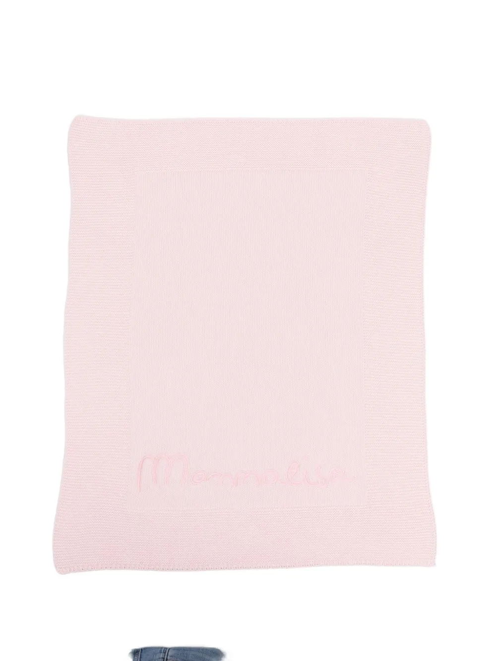Monnalisa Katoenen deken met geborduurd logo Roze
