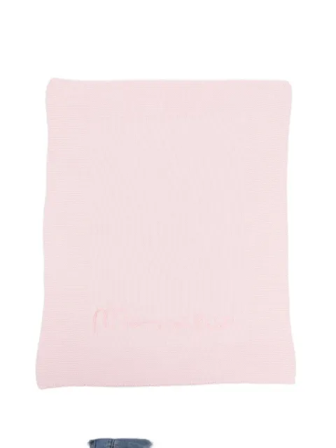 Monnalisa embroidered cotton baby blanket