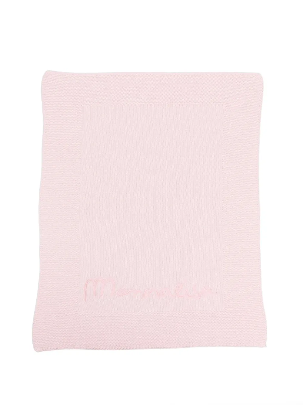 Monnalisa Katoenen deken met geborduurd logo Roze