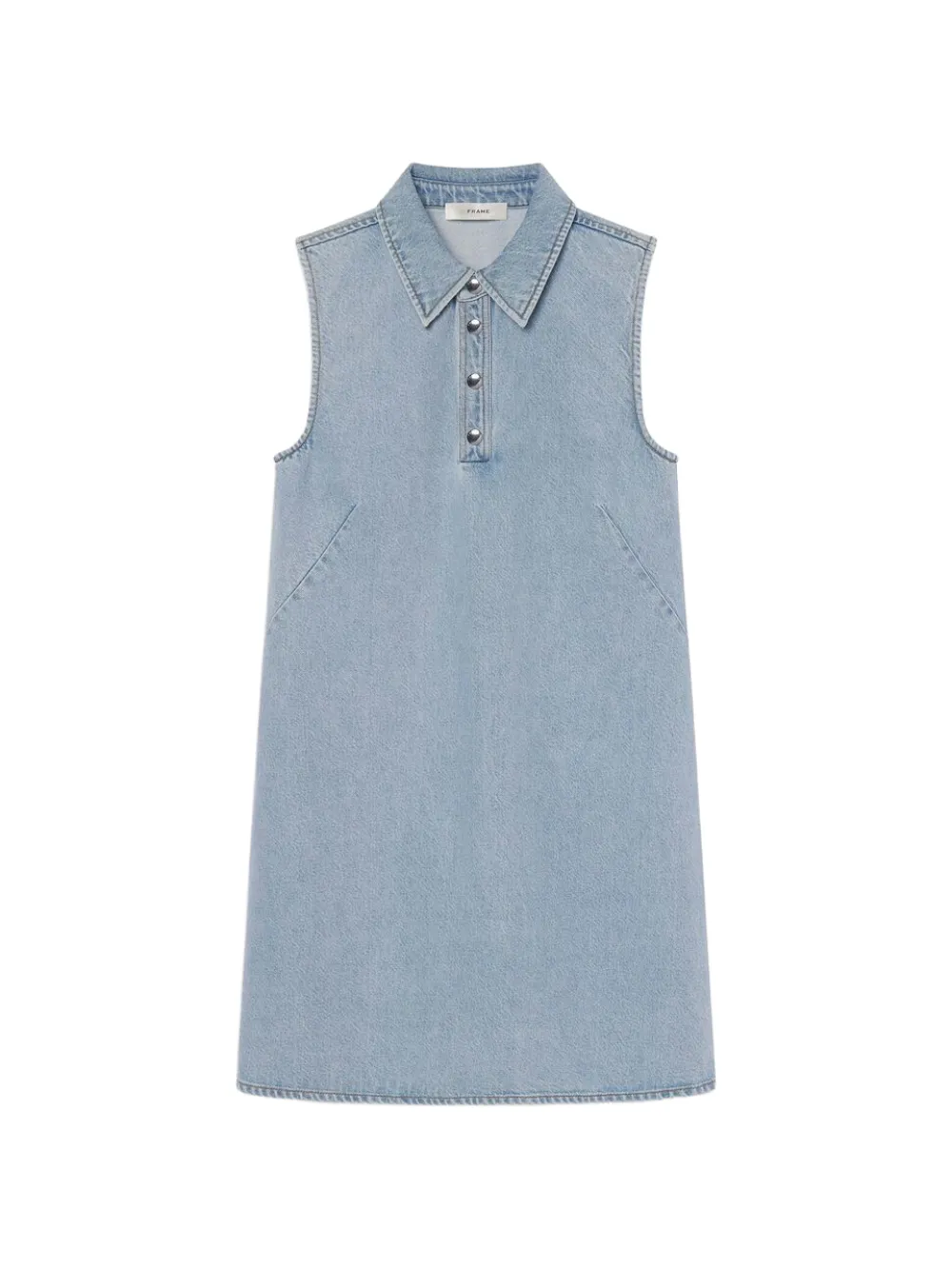 FRAME sleeveless denim mini dress - Blu