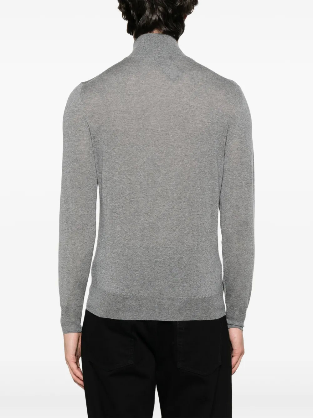Canali Trui met halve rits Grijs