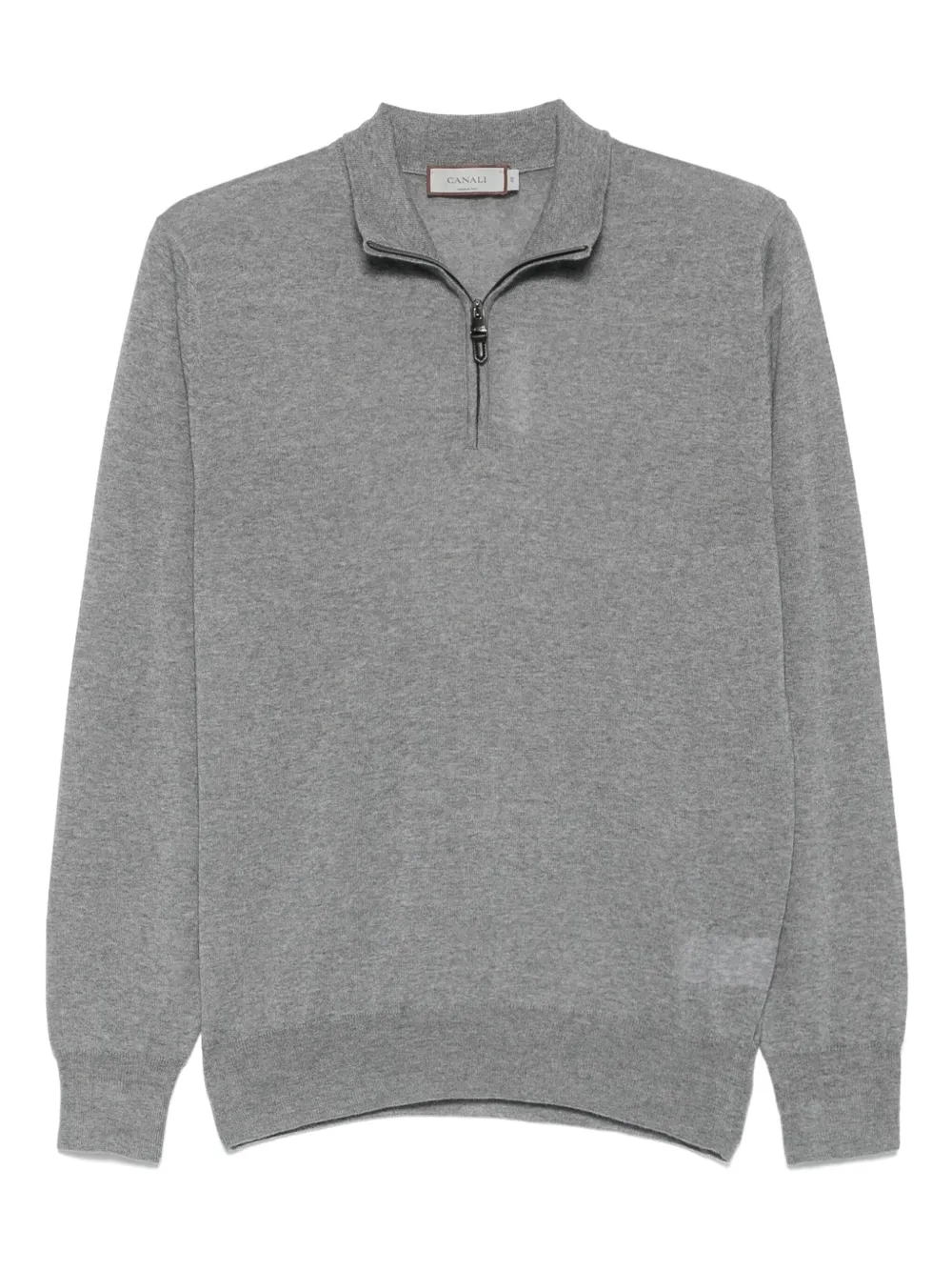 Canali half-zip wool sweater | Grey | Image 1