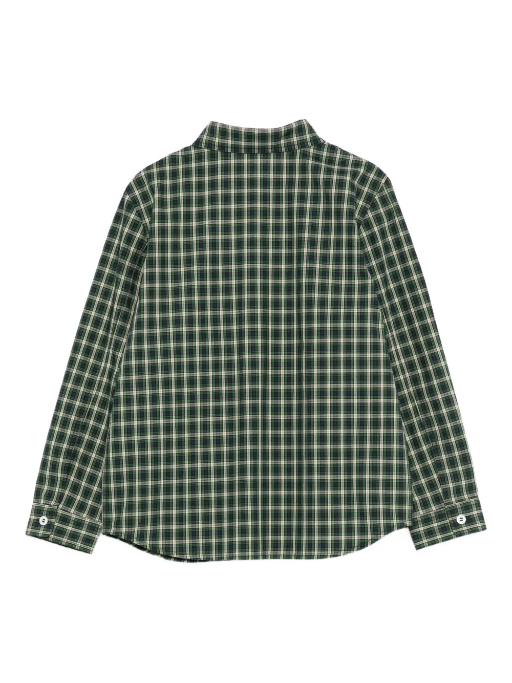 Bonpoint Geruit shirt met zak Groen