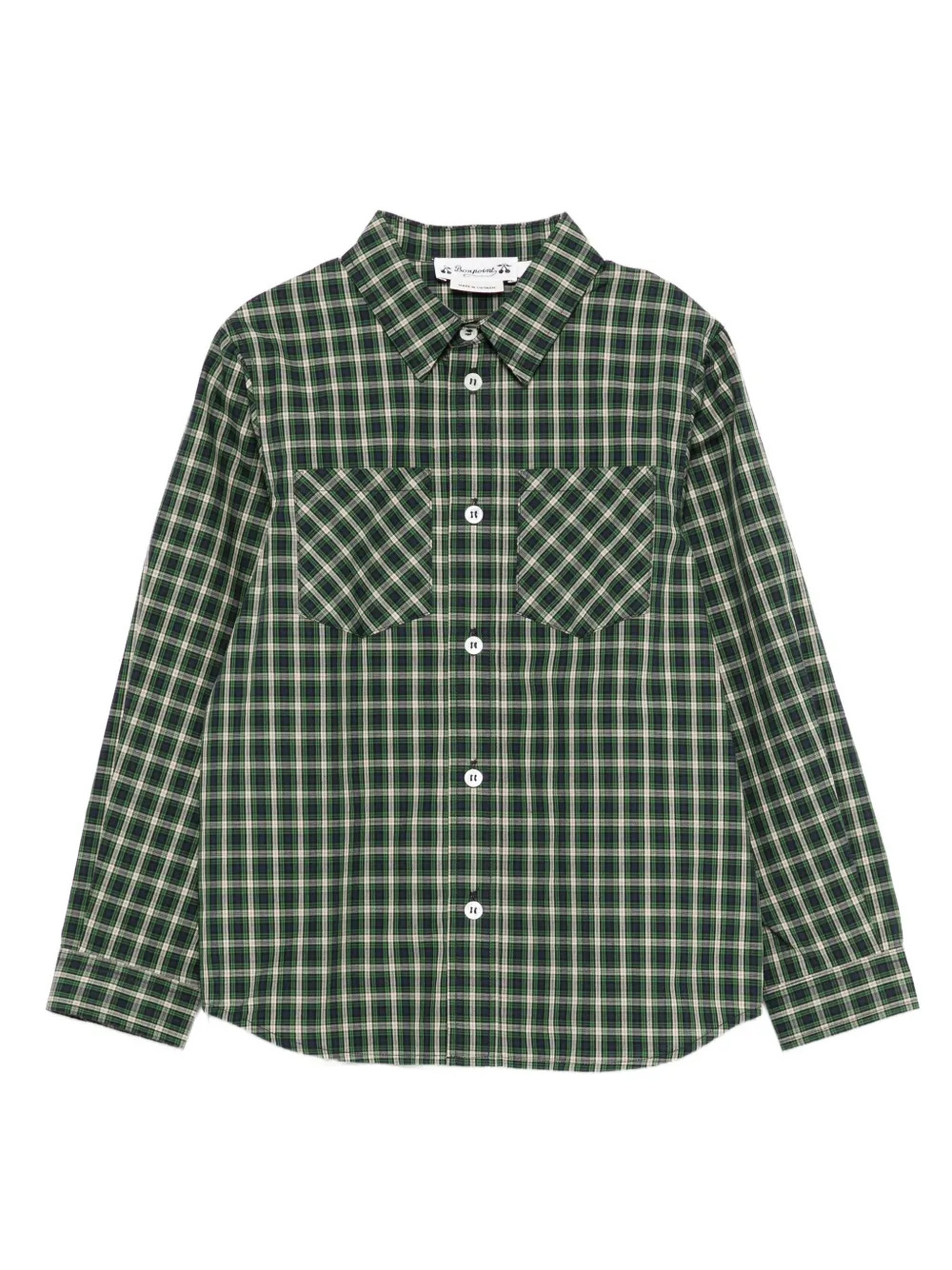 Bonpoint checked pocket shirt Groen