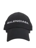 Balenciaga logo-embroidered baseball cap - Black