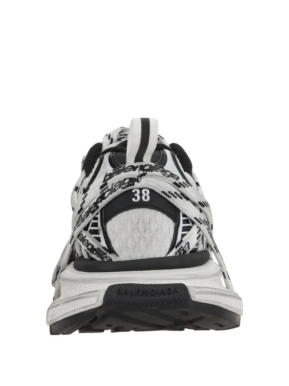 Balenciaga Lace-up Logo Sneakers In White