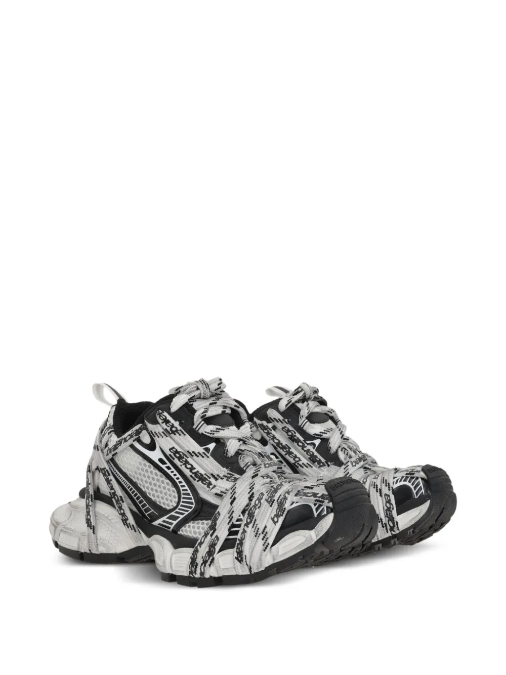 Balenciaga lace-up logo sneakers White