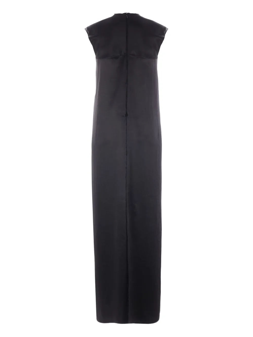 Balenciaga sleeveless raw-edge dress Zwart
