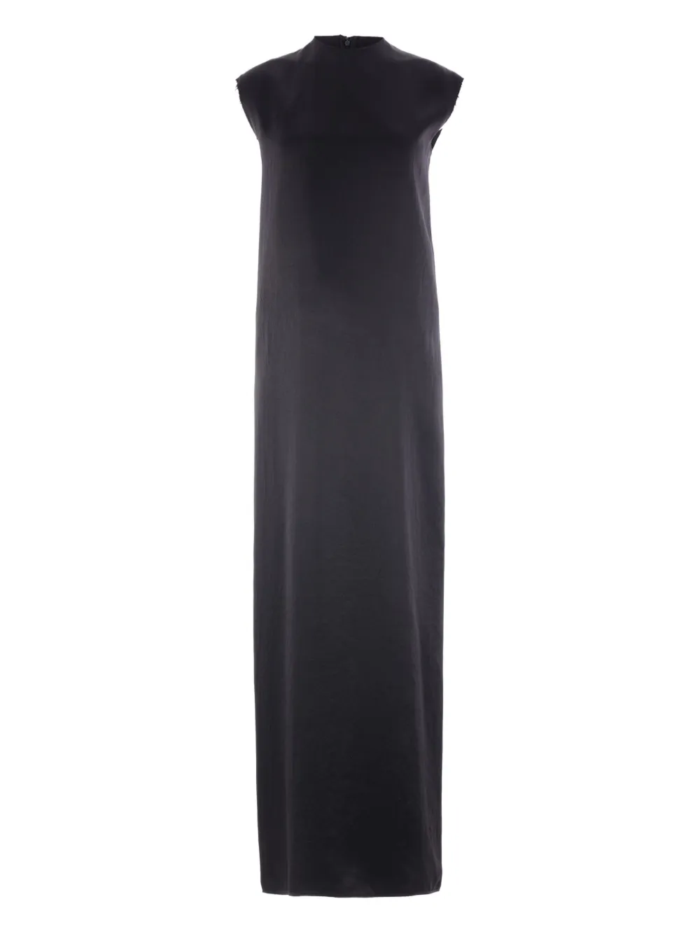 Balenciaga sleeveless raw-edge dress Zwart
