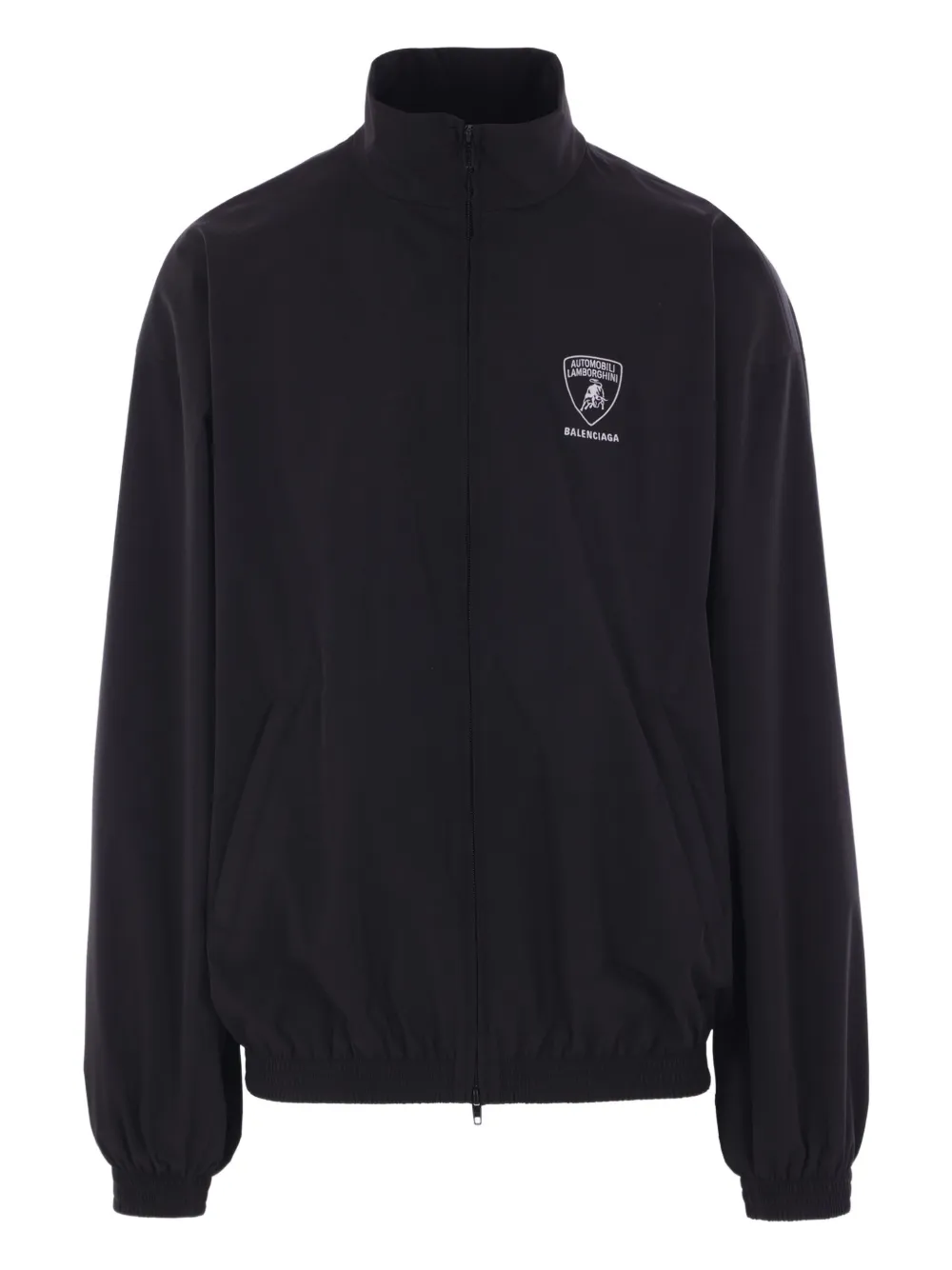 Balenciaga Automobili Lamborghini logo-embroidered track jacket Zwart